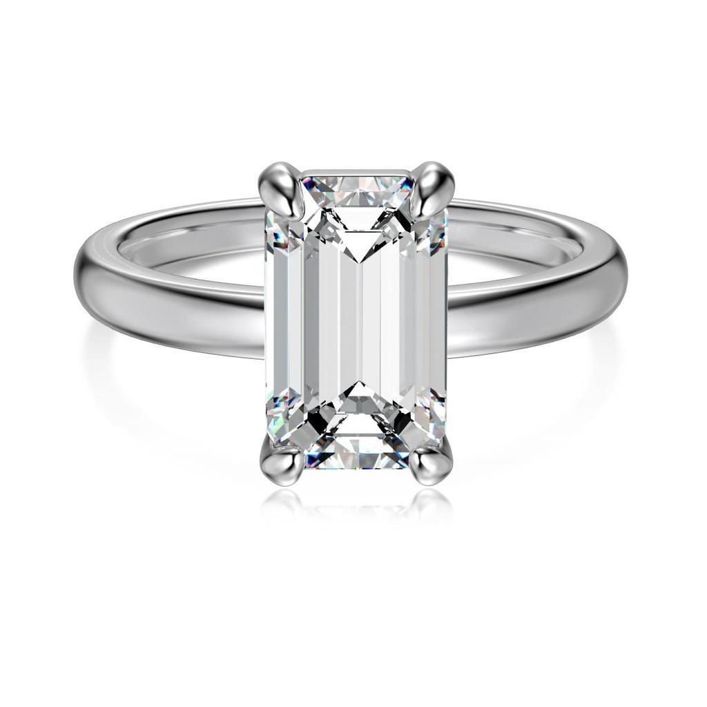 High Carbon Diamond S925 Sterling Silver Zircon Ring for Women - Super Shiny, Square Oval Design, High Quality