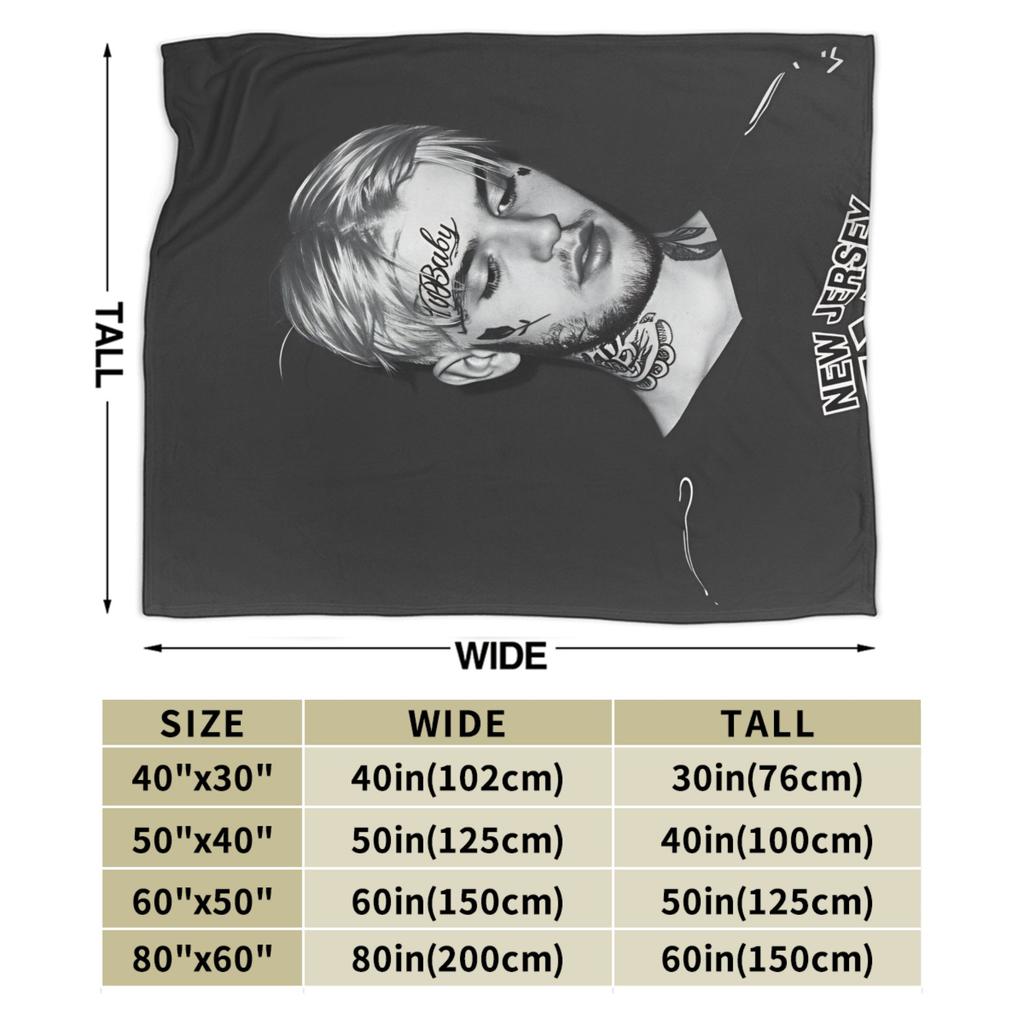 Super Soft Blanket Airplane Travel Lil peep Hot Singer Throw Blanket  Flannel Bedspread For Bedroom Aesthetic Sofa Bed Cover