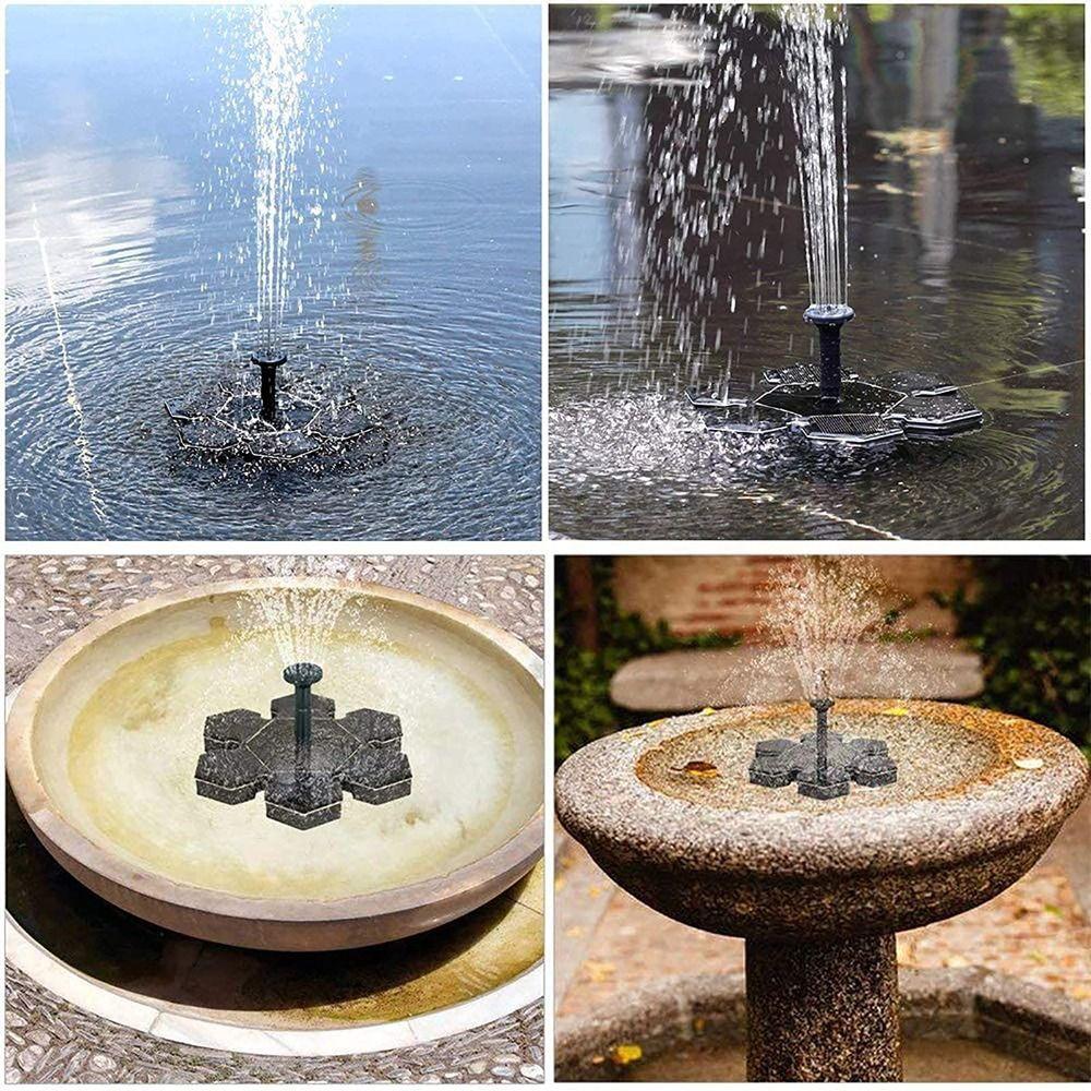 Energy Saving Solar Powered Pump Floating Solar Water Fountain Aquarium Bird Bath Fountain Pond