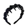 Retro High Skull Imitation Pearl Headband Anti-Slip Design Ribbon Decor Hair Hoop Retro Charm Hair Accessory