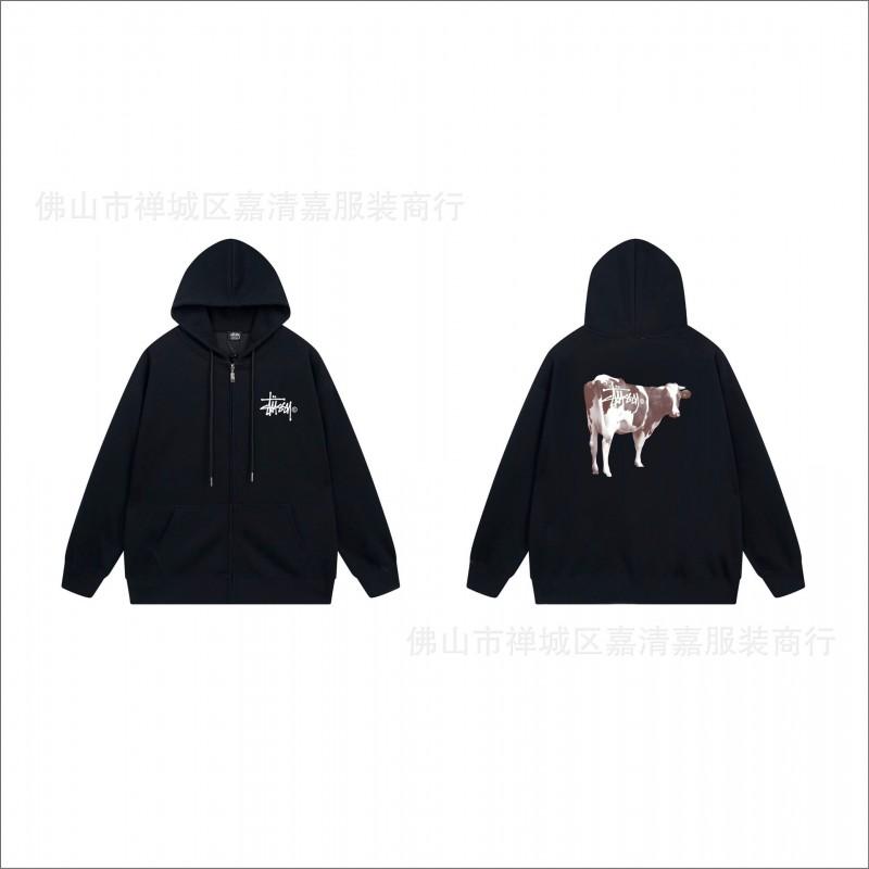 Unisex mikina s kapucí na zip s potiskem Bavlněný svetr Lehká podzimní zimní neformální svrchní oblečení