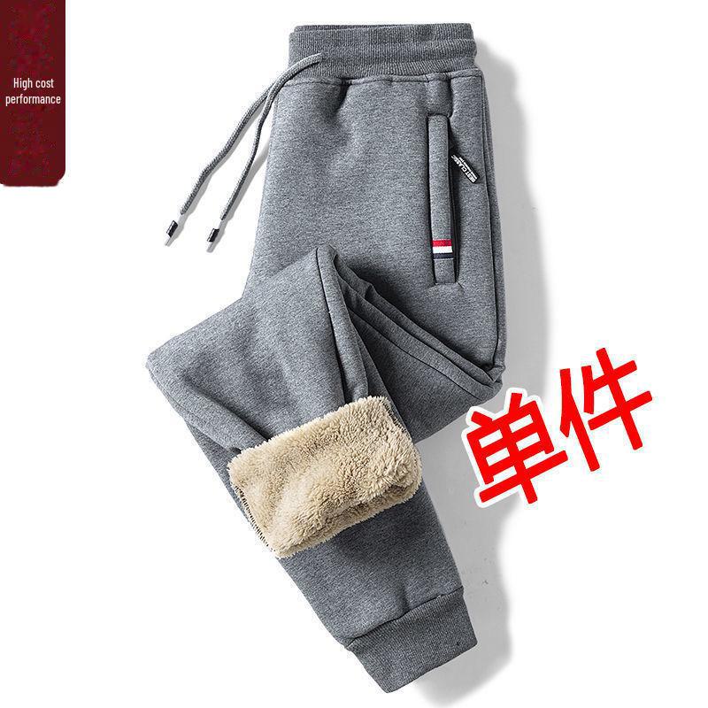 Herren Verschleißfeste Lammfell Winter Freizeit Hose - Koreanischer Stil, Trendig, Slim Fit Jogginghose
