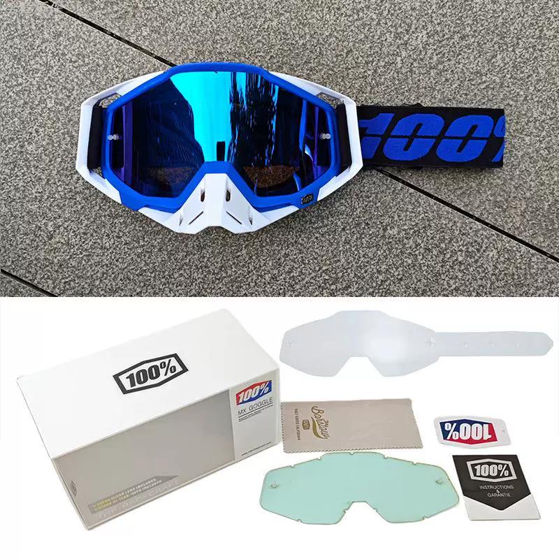 Helmet Goggles Set 100% Off-Road Motorcycle Helmet Goggles Downhill Mountain Bike Wind and Sand Protection