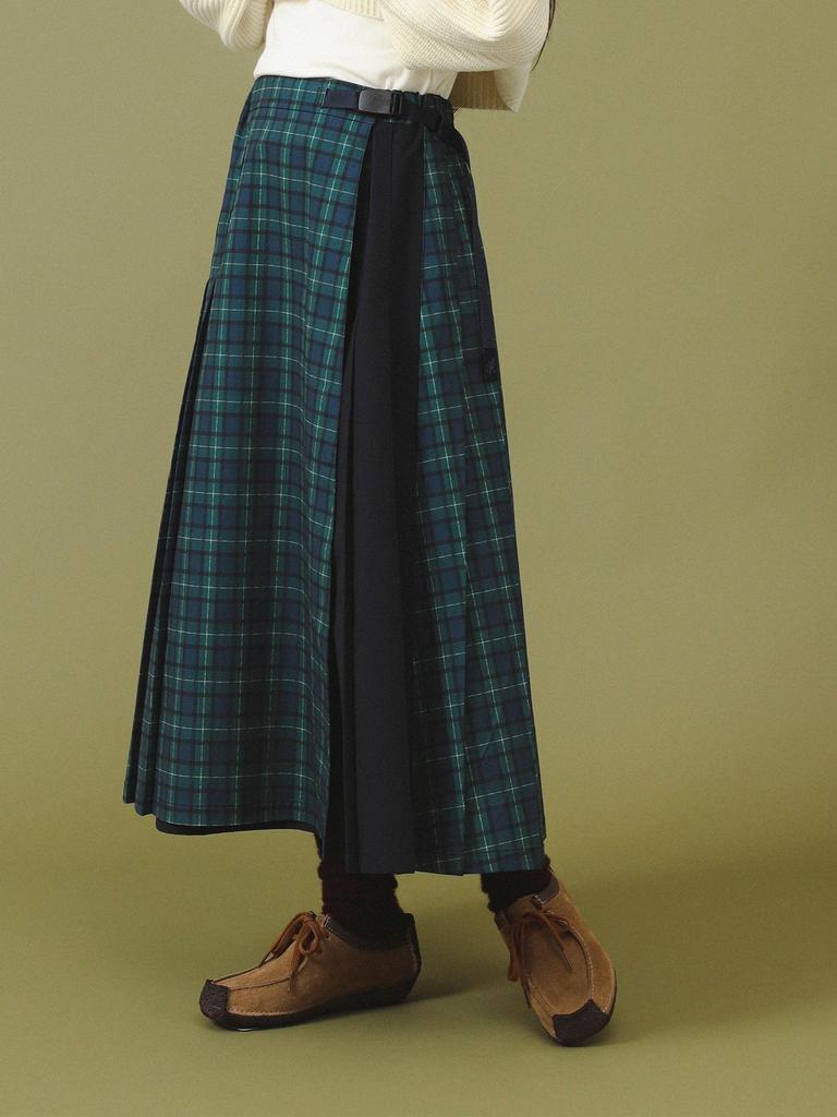 Beams Boy Skirt [Special Order] Gramicci Pleated Skirt, Women's, Black, One Size