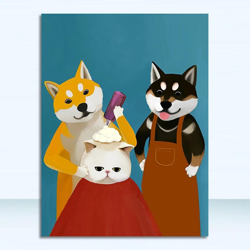 Wall Art Pictures For Living Room Kid's Bedroom Nursery Cuadros Home Decor Cartoon Cat Posters And Prints Canvas Oil Painting