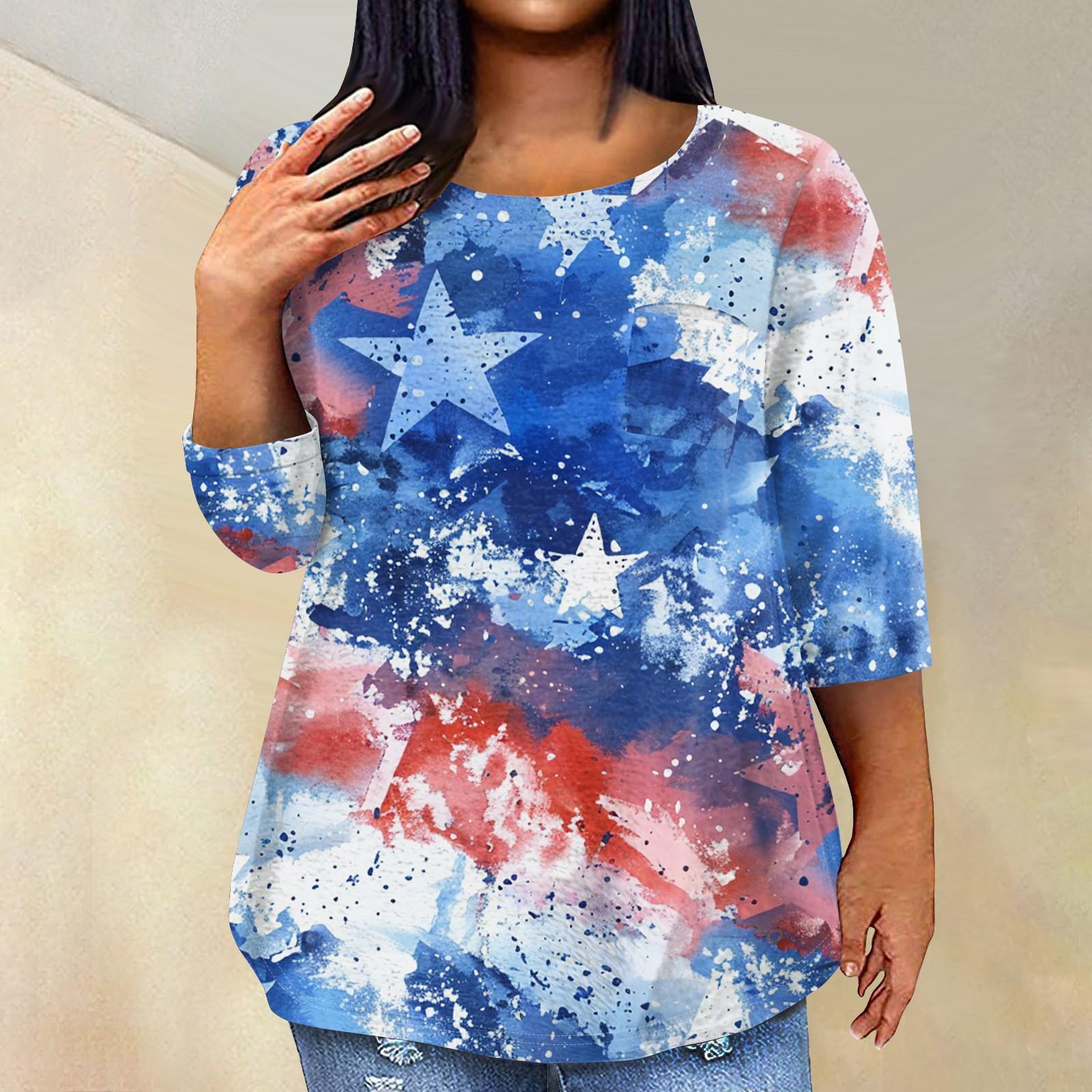 

Женский модный повседневный пуловер с круглым вырезом и рукавом три четверти с принтом XL