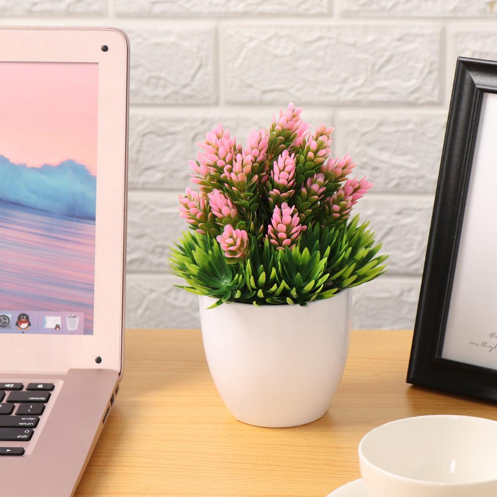 Wedding Desktop Ornament Home Decor Plastic Plant Fake Potted Artificial Flower Simulation Bonsai