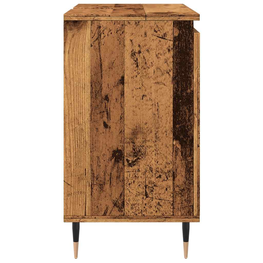 Bathroom Cabinet with Vintage Wood Look 58 x 33 x 60 cm Engineered Wood
