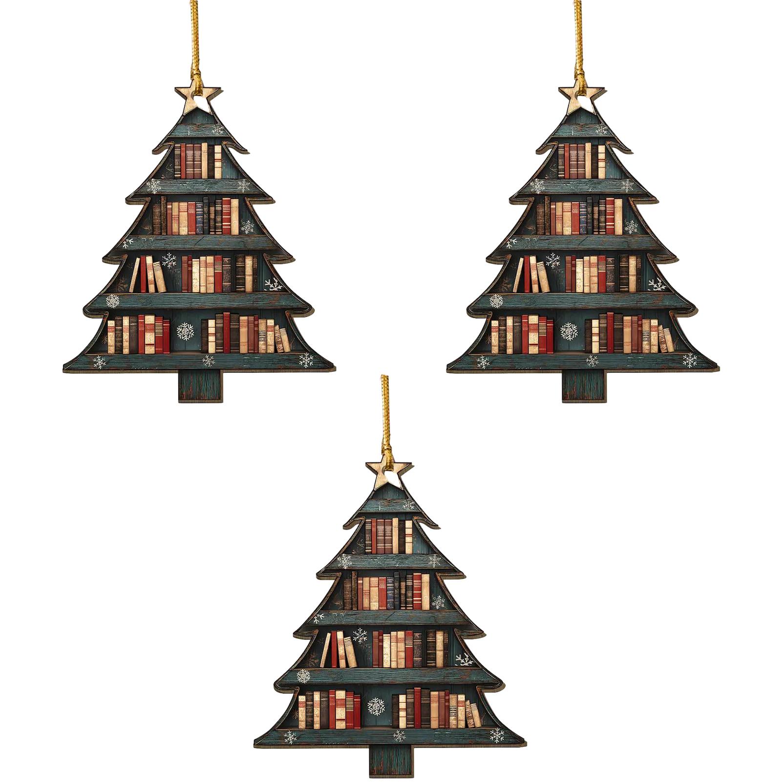 

Christmas Tree Pendant Acrylic Tree Shape Book Cucumber Ornament Xmas Tree Hanging Decoration For Indoor Outdoor Winter Decor