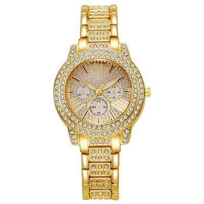Ladies Watch Cornucopia Casual Roman Numeral Quartz Set, Full Diamond Bracelet Fashion Watch