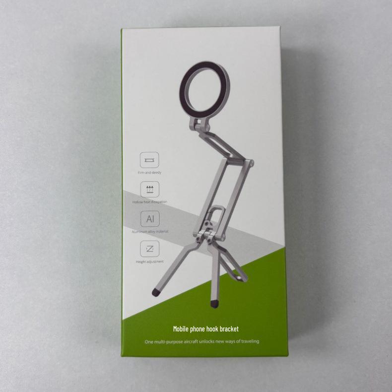 Portable Magnetic Phone Holder & Folding Tripod Stand for Live Streaming