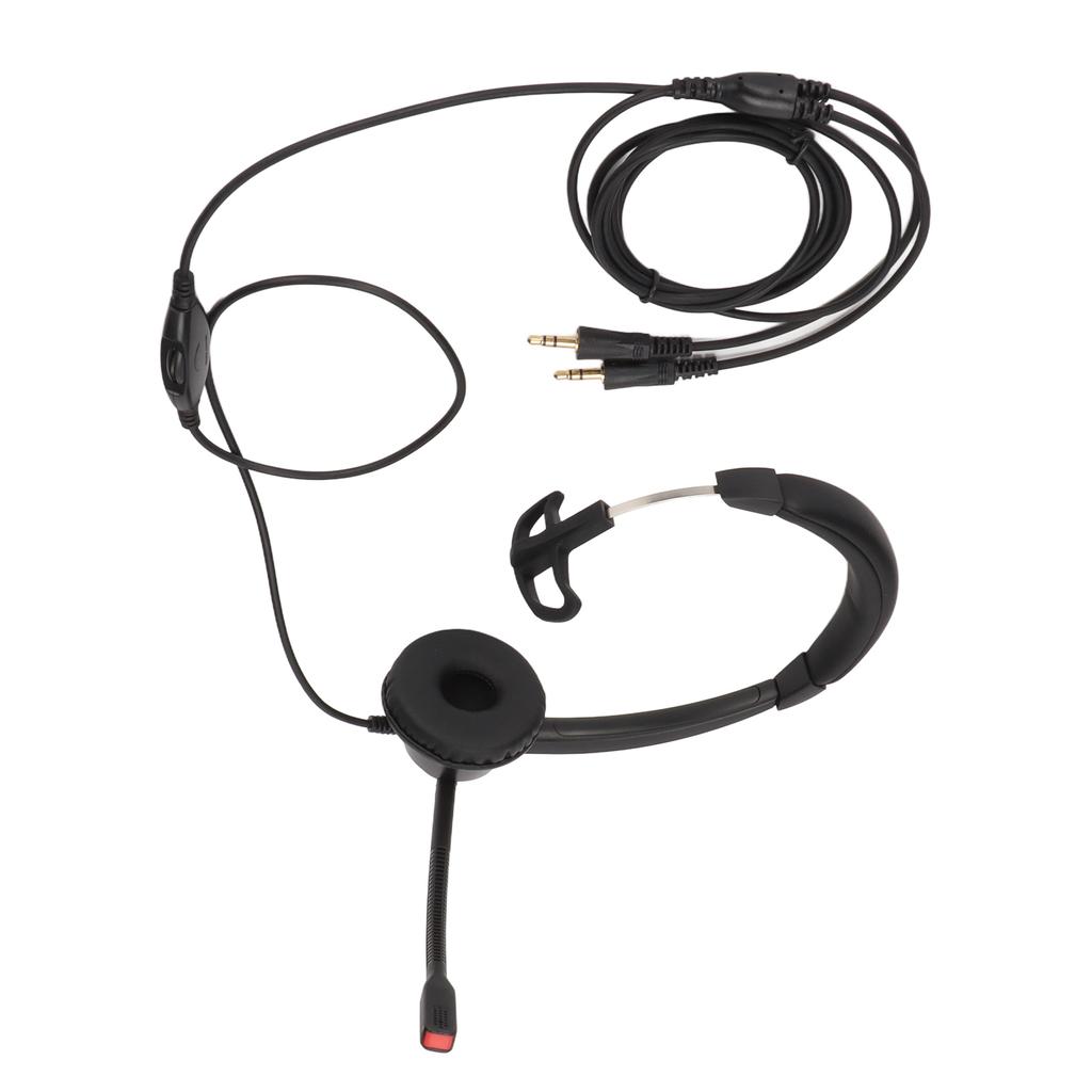 3.5mm Monaural Headset 3 Section Dual 3.5mm Plug PC Business Headset Supports Call And Speaker Volume Adjustment