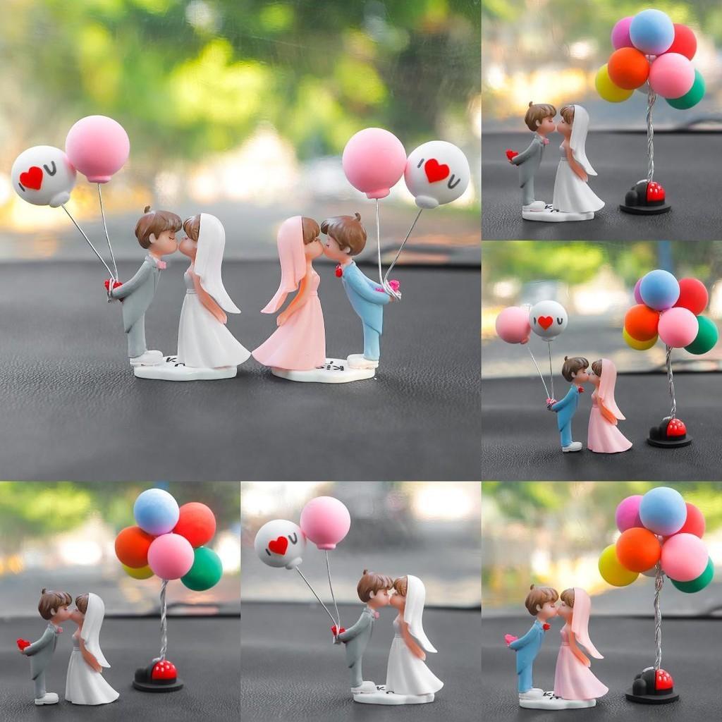 Cute And Creative Couple Decoration For Car Interior New Trendy Cartoon Style Mirror Pendant For Girls