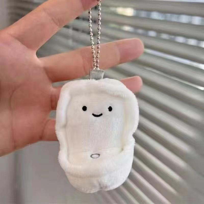 Funny Cartoon Weird Toilet Toilet Stool Plush Doll Pendant Bag Keychain Ugly Cute Bean Bean Eyes Fridge Sticker Creative Gift