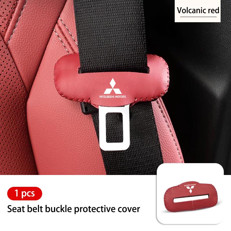 cwnqah1 cwmvjg1 For Mitsubishi Car Seat Belt Buckle Plug Leather Protective Cover Outlander Lancer Eclipse Mirage Xpander Attrage