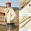 Xiangying Women's Knit Hooded 90% Down Puffer Jacket
