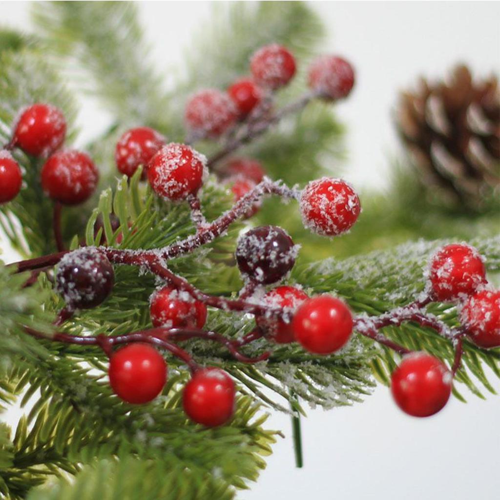 Christmas Wreath Teardrop Berry Pine Cones Swag Decor Artificial Holiday Garland for Holiday Indoor Fireplace Mantle Porch