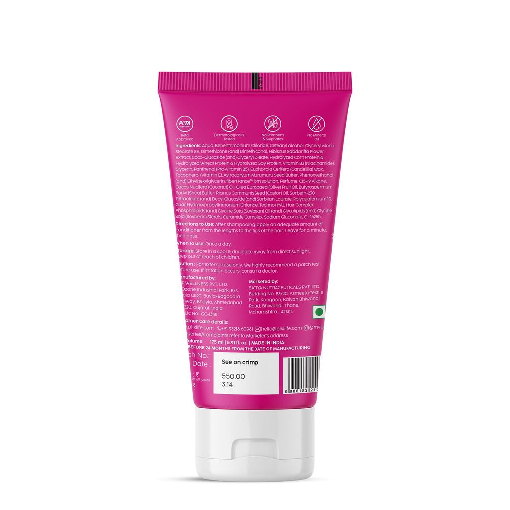 The Plant Fix Plix Hibiscus Bond Repair Advanced Conditioner | Repairs Hair Molecular Structure & Reduces Breakage With Fiberhance & Technohyal Hair