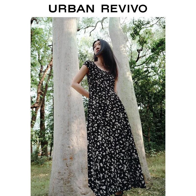 

UR 2026 Spring Casual Lace Hollow-out Daisy Print Dress S