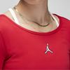 Jordan Flight Solid Logo Print Crew Neck Long Sleeve T-Shirt Women tops Red DQ4466-687
