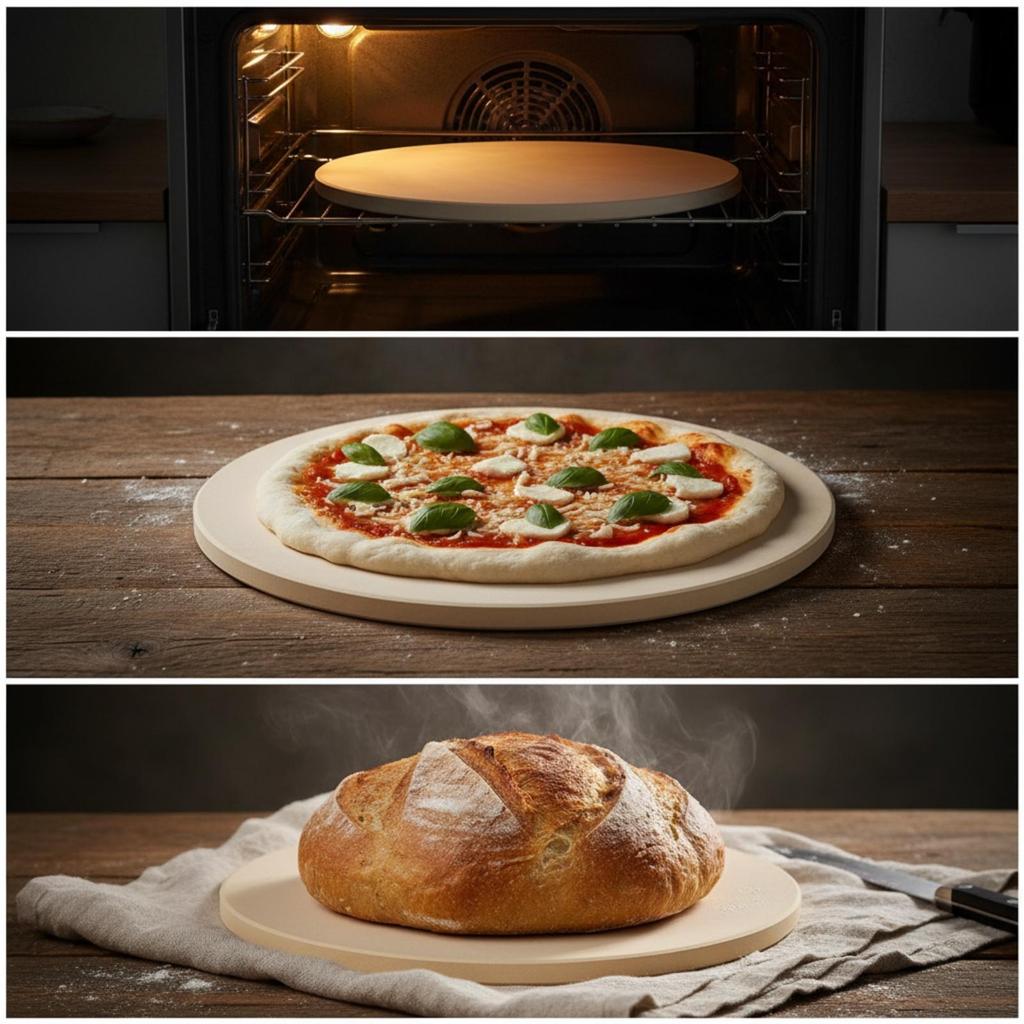 Pizzastein Hitzebeständig Cordierit Gleichmäßiges Backen für den Ofen