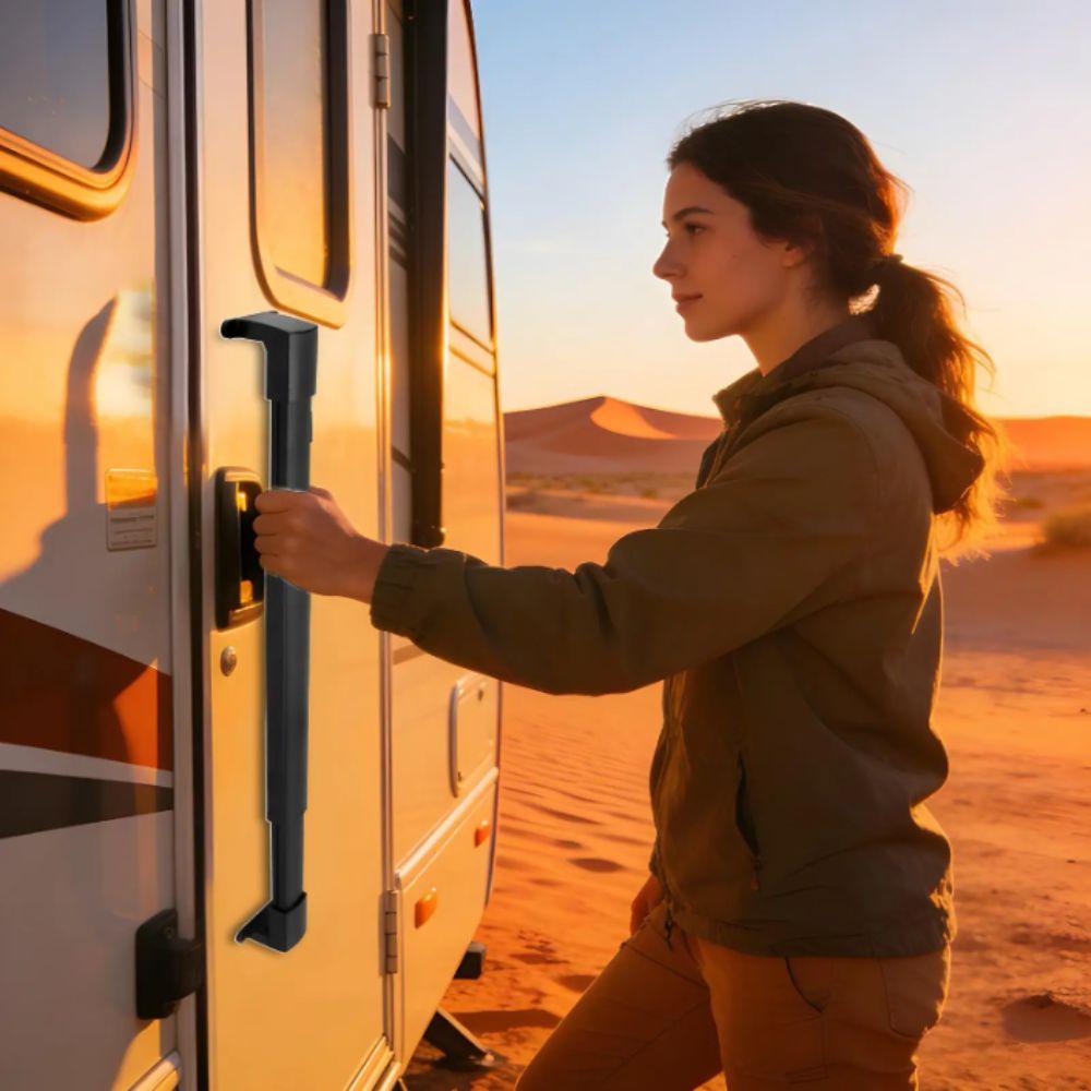 Aluminum RV Screen Door Handle Adjustable Aluminum Crossbar RV Entry Handle  RV Screen Door