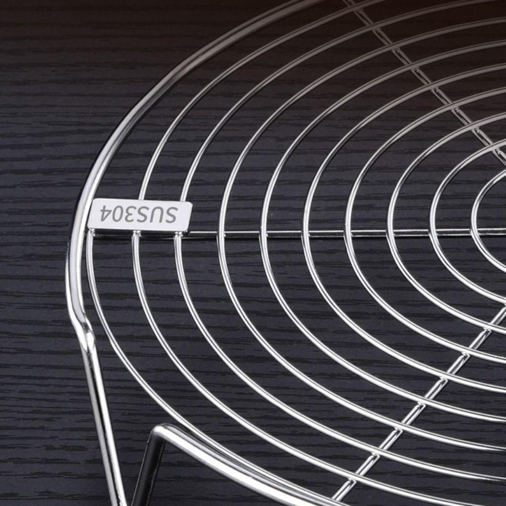 Shelf Coil 304 Stainless Steel Steaming Rack V-shaped Spiral Pattern Steamer No Rust High Foot Steaming Tray Bun