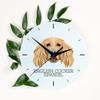 Cocker Spaniel Angielski -Geometryczny Zegar Ścienny Ze Zdjęciem I Napisem Marki Art-Dog