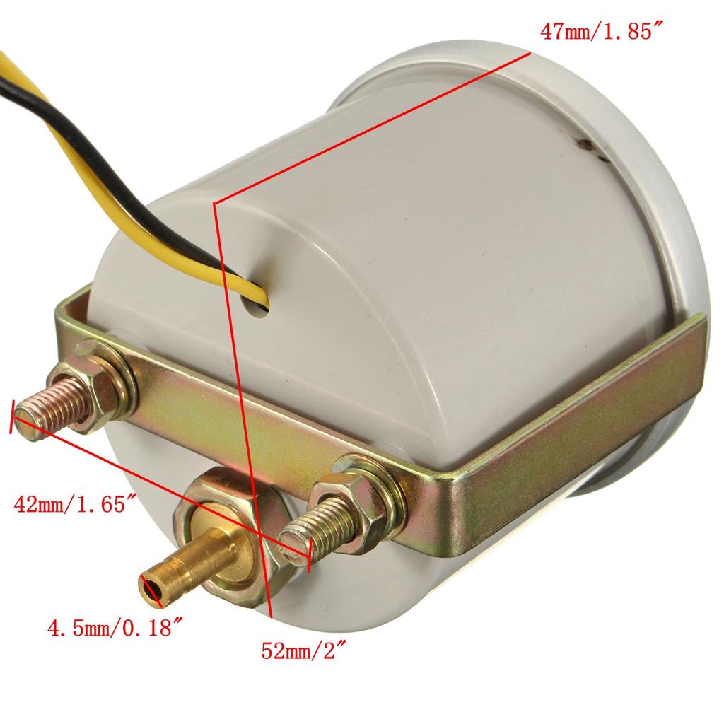 52Mm 30Psi bilinstrument trykkvakuumturbin turbo boosttrykkpeker