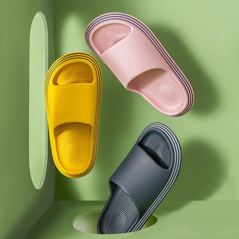 Eva Hål Läckande Tofflor Kvinnor Badrumsskor Slides Anti-Halk Sommar Inomhus Hemtofflor Hushållsbad Sandaler Män