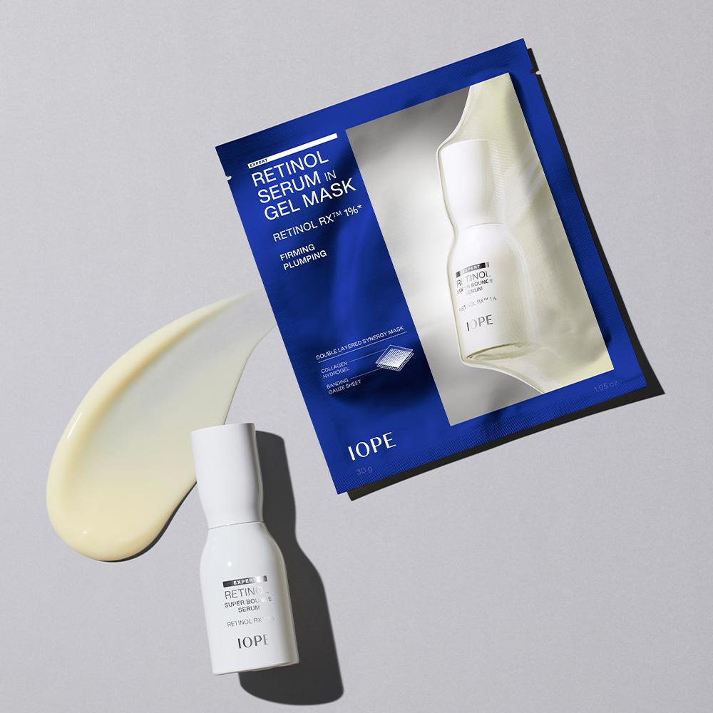 IOPE Retinol Serum in Gel Mask Set (7 Sheets), Korean