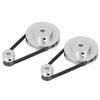 2 Set Synchronous Wheel   Aluminum Alloy Timing Pulley with 2Pcs Length 200mm Width 6mm Belt