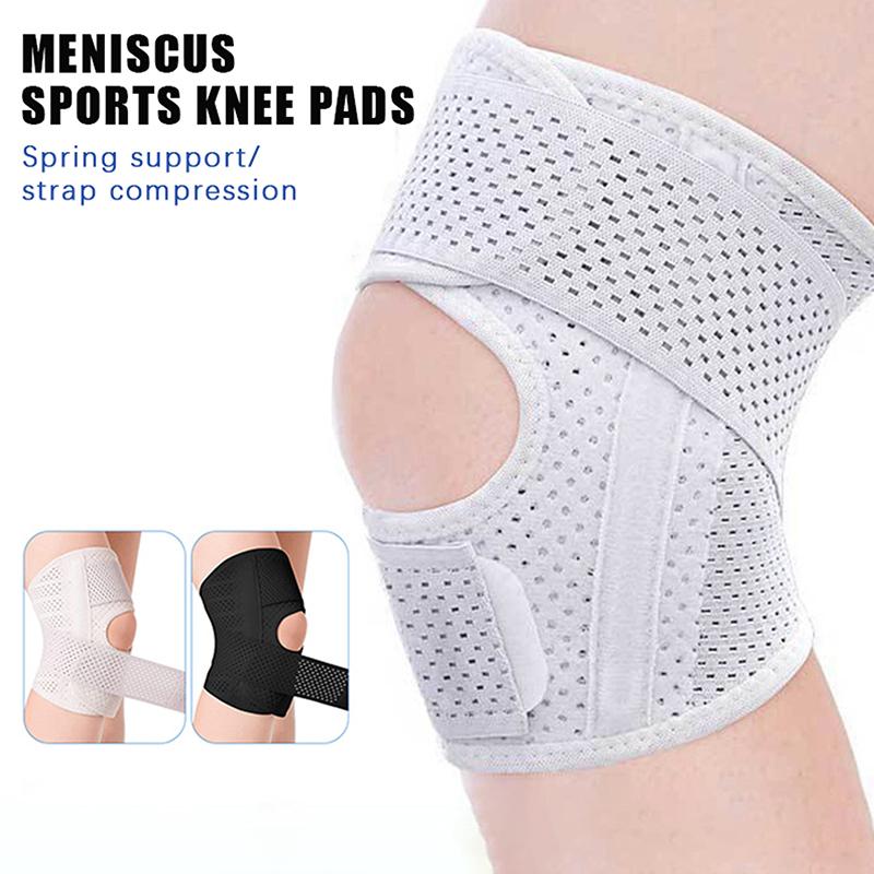 1/2 Stück atmungsaktive Kniebandage aus Netzstoff mit seitlicher Stabilität zur Linderung von Knie- und Meniskusschmerzen und zur Unterstützung bei Meniskusrissen
