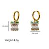 New Fashion Christmas Earrings: Creative Snowman & Tree Design In Stainless Steel