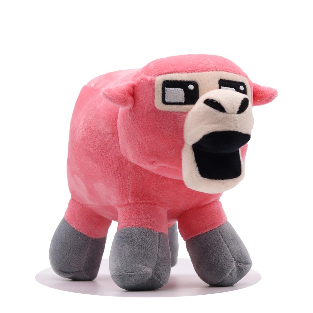 Pixel-Style Plush Toy Set – Block Character Stuffed Animals Mini Collection for Gaming Fans Kids Room Decor