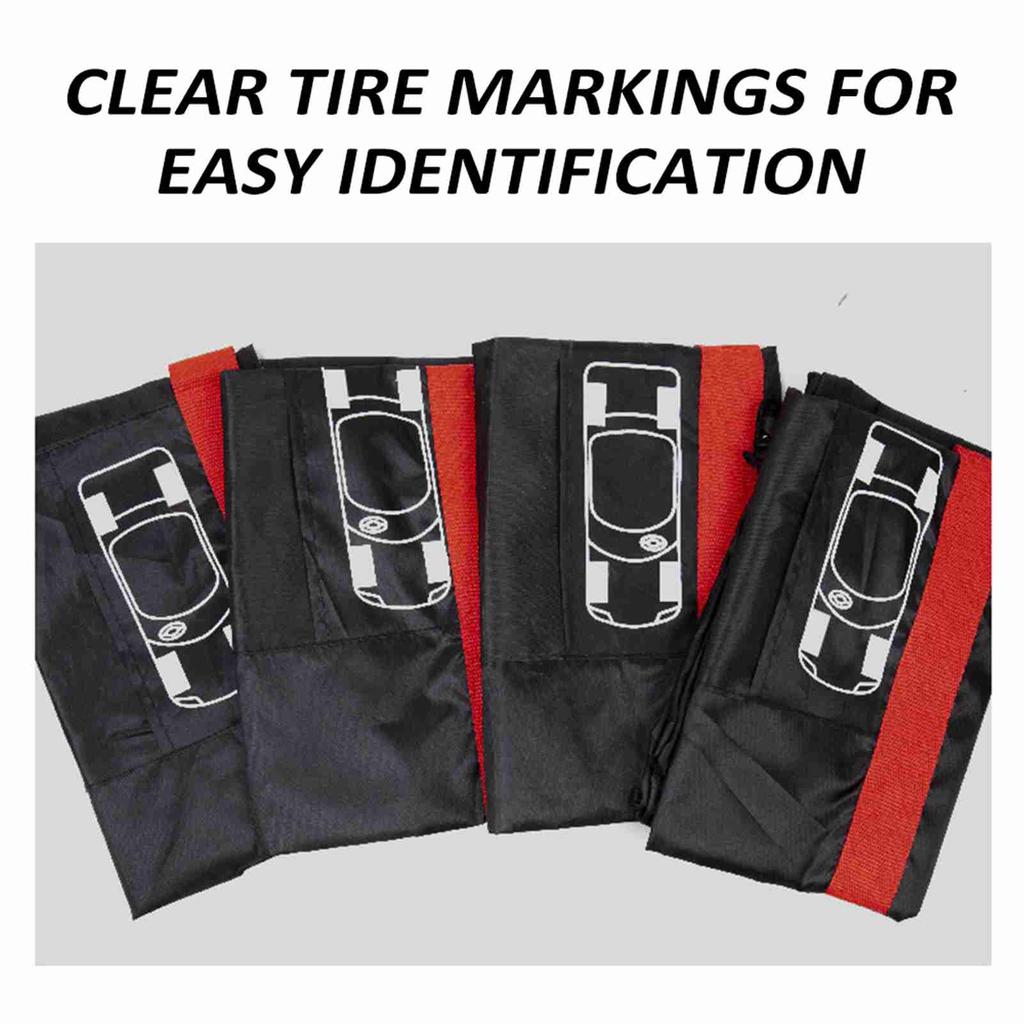 4PCS Tire Covers, Waterproof Spare Tire Covers Tough Tire Wheel Protector for SUVs RVs Trailers Trucks, Fits Tires 19