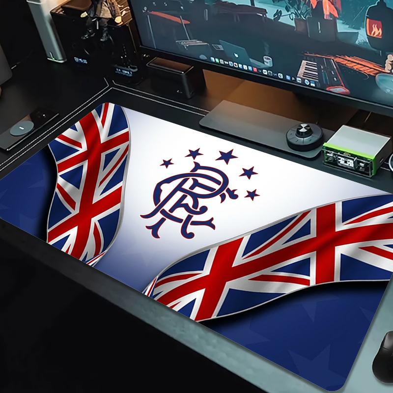 Rangers FC Mauspads Großes Gaming-Tischkissen Rutschfest Laptop Tablet Großes Mauspads XXL Matte Mini-PC Spielmatte Mit Verriegeltem Rand