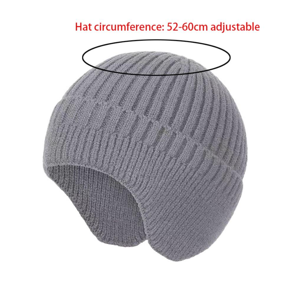 Knitted Skiing Cap Plush Winter Hat 2024 Knitted Hat Winter