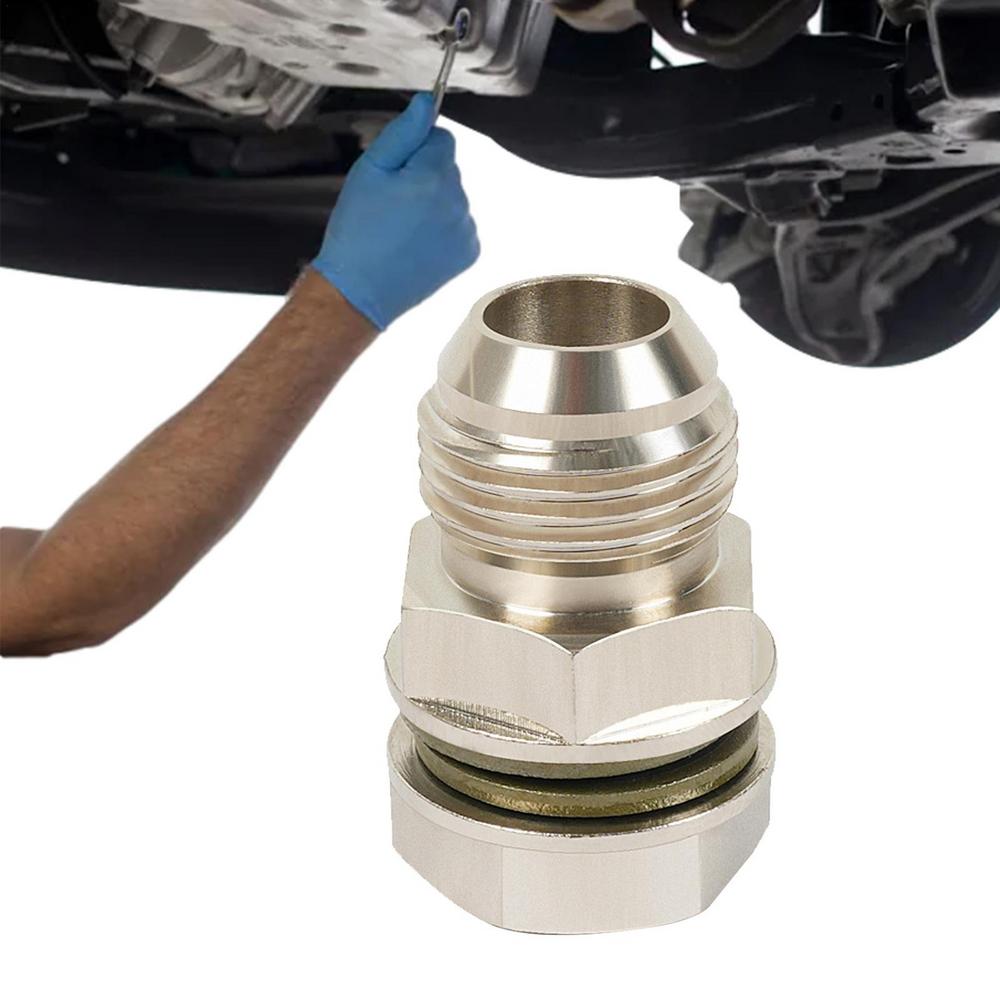 Male Flare Connector Threaded Pipe Adapter Connector Universal Drain Oil Connectors With 2 Washers Carbon Steel Male Pipe