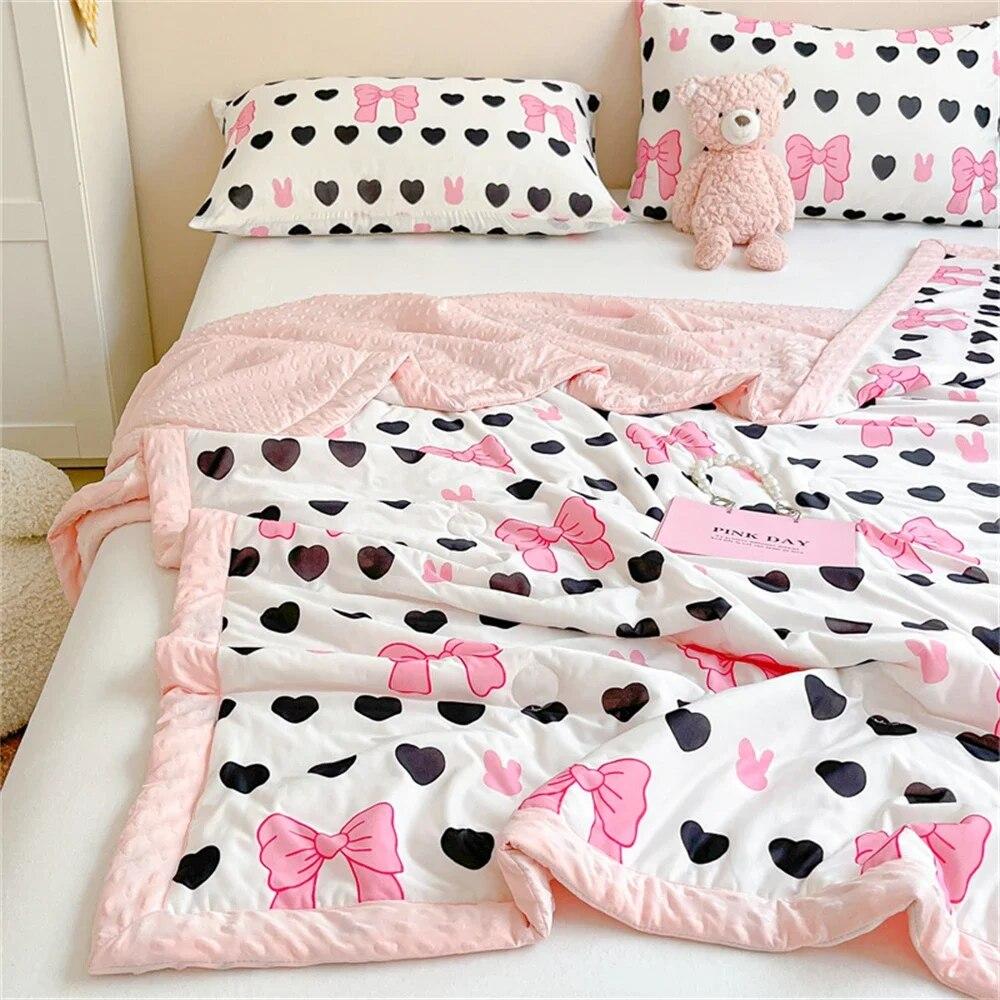 Cotton Summer Quilt Home Sofa Thin Air Conditioning Throw Blanket Soft Office Nap Blanket Bedroom Nap Home Decoration Bed Cover