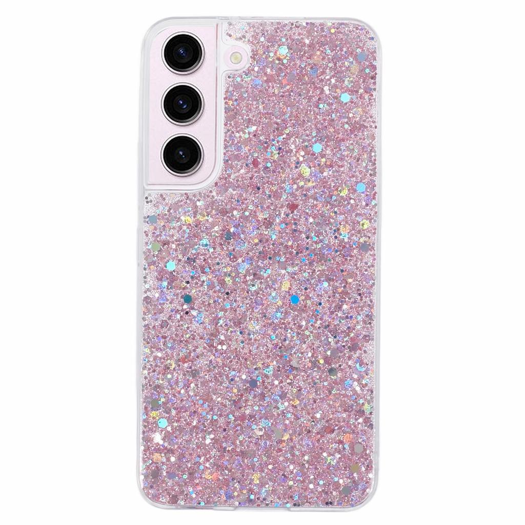 For Samsung Galaxy S23 TPU Case Sequins Powder Sparkle Phone Cover