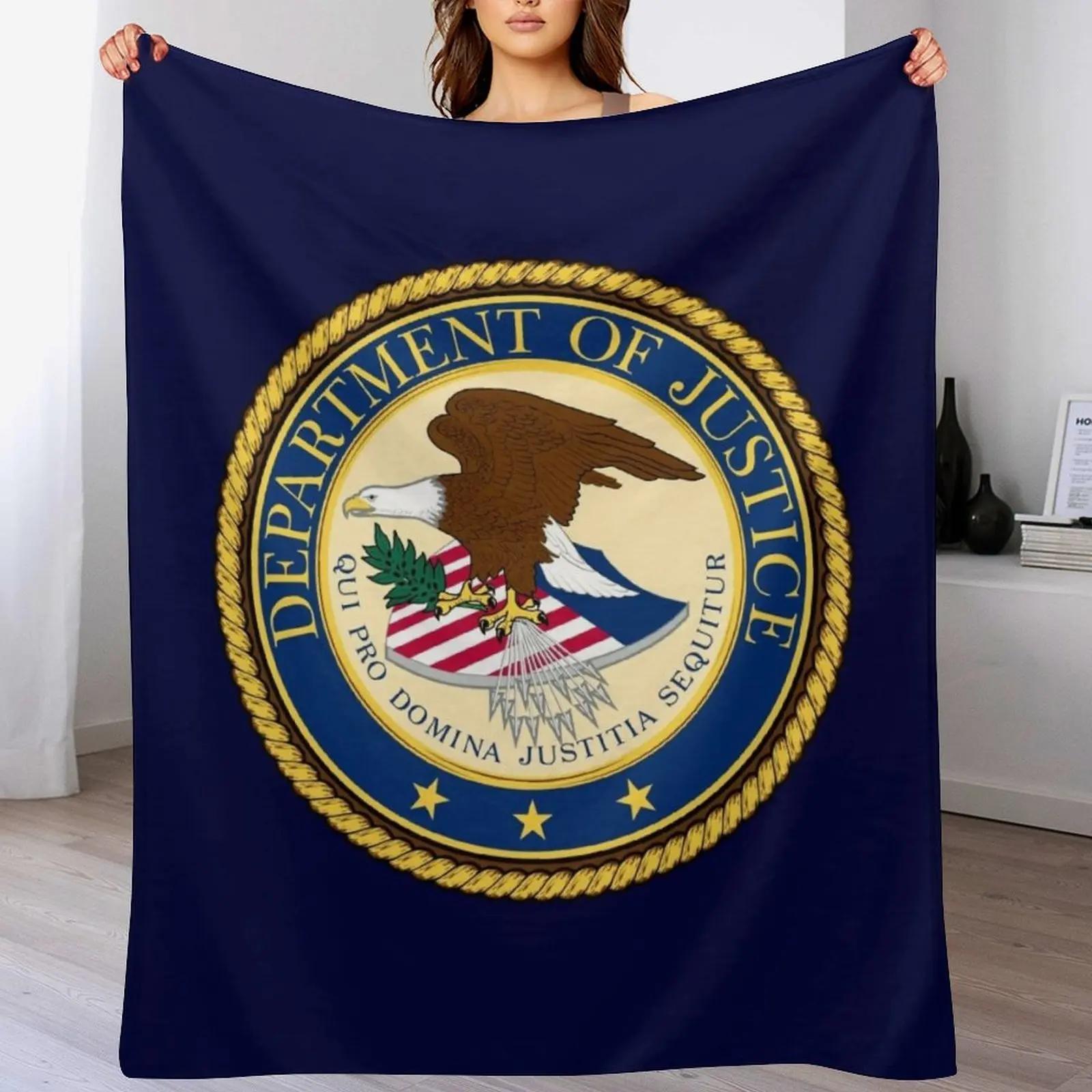 

UNITED STATES DEPARTMENT OF JUSTICE DOJ SEAL Throw Blanket Machine Washable Soft Warm Blanket 102x76cm(40x30in)