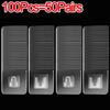 100/2PCS Double Sided Adhesive Wall Hooks Invisible Traceless Snap Hook Wall Storage Holder Bathroom Kitchen Bedroom Hook Kit