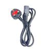 UK Power Cord with C5 Connector for Computers, Printers, and Scales - Large UK Plug with Fuse