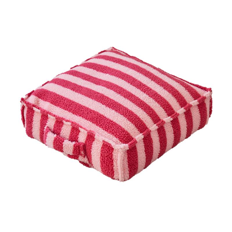 Thicken Velvet Lamb Wool Seat Cover Unstuffed Pouf Footstool Ottoman Soft Fleece Footrest Cushion Cover No Fillings Futon