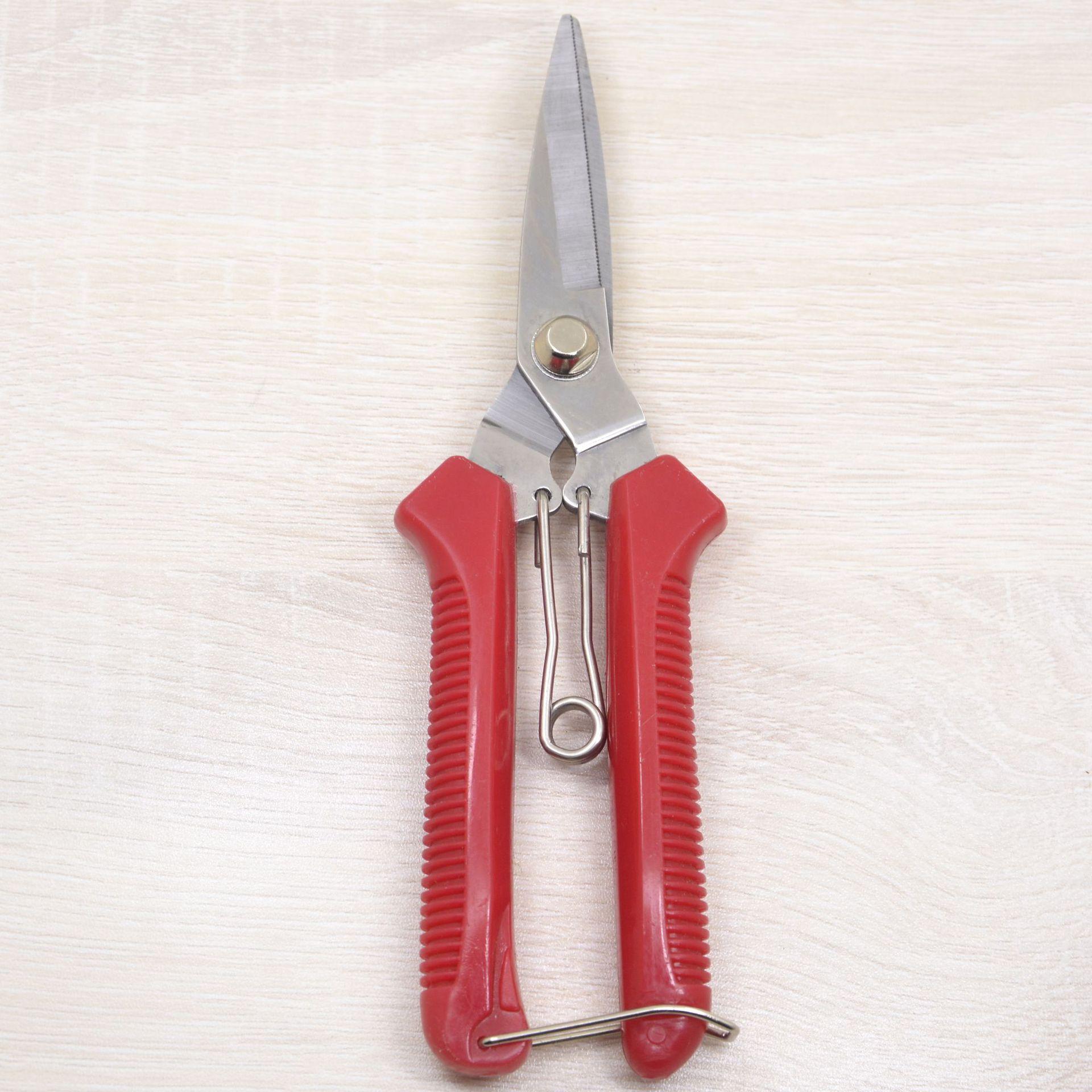 

Garden Tools Pruning Shears Garden Bonsai Scissors Cross Stitch U-spring Portable Branch Shears Pruning Shears, Size19.5cm