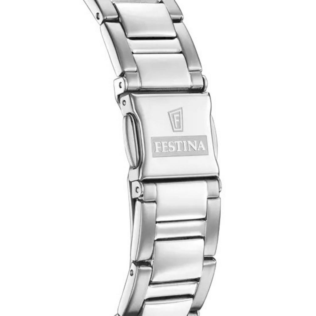 Festina Rainbow Chronograph Crystal Accents Stainless Steel Black Dial Quartz F20606-3 100M Women's Watch
