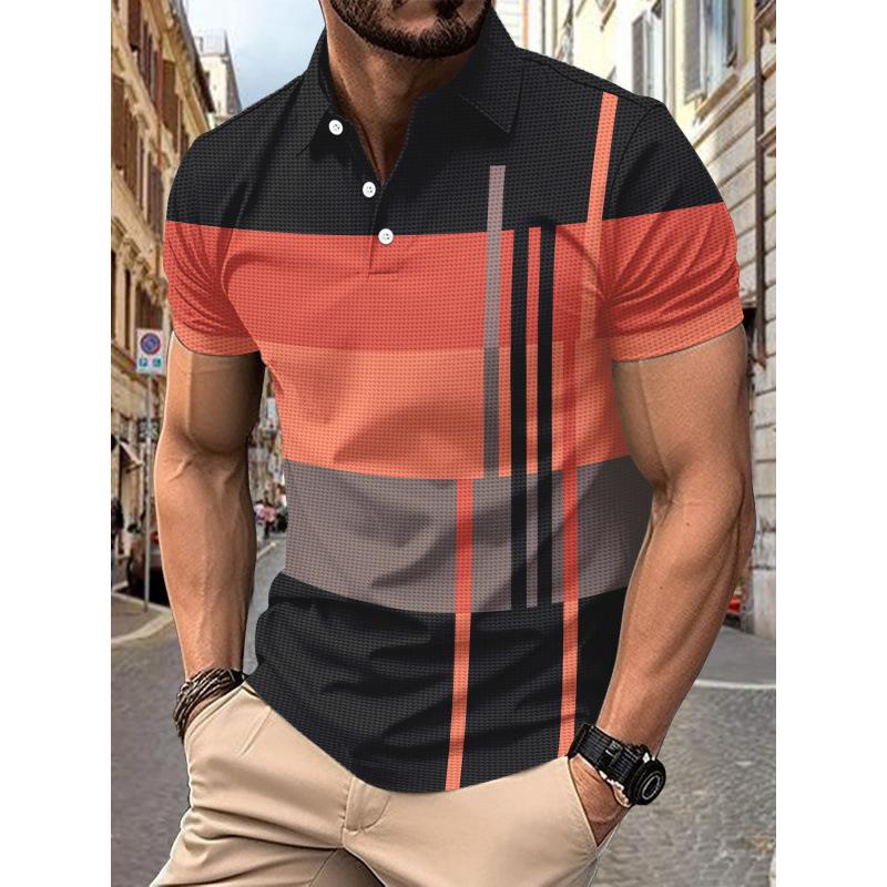 Men's New Summer Casual Loose Breathable Versatile Digital Print Tops