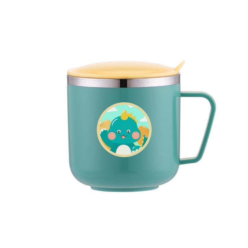 304 Stainless Steel Cartoon Water Cup with Lid for Kids - Children's Milk and Drinking Mug