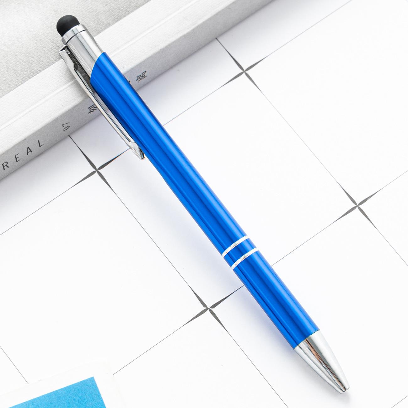 

1 шт. Канцелярские принадлежности для офиса и школы, цветной сенсорный экран, шариковая ручка, симпатичная металлическая ручка Ink Color：Black